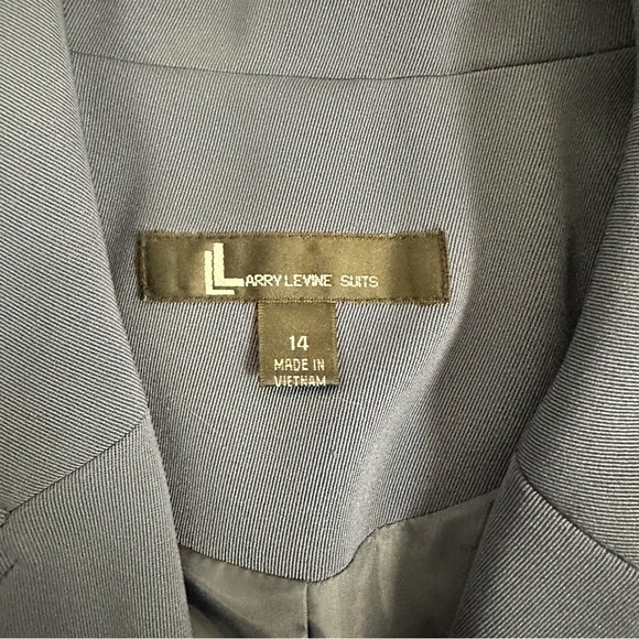 Larry Levine Aqua Blue Pant Suit 14 Orig Owner - Picture 12 of 12